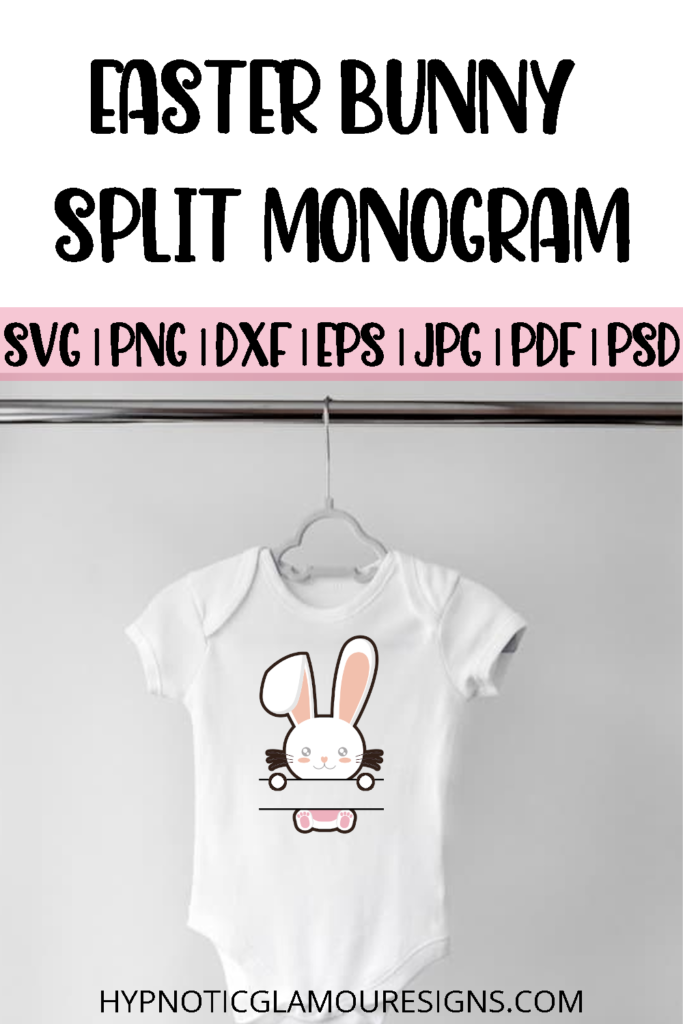 easter bunny split monogram