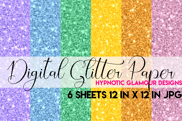 pastel digital glitter paper