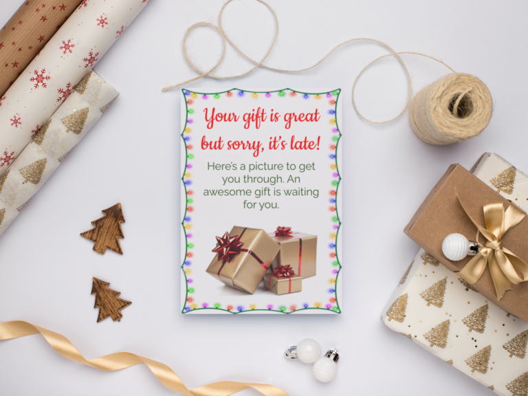 How to Customize Late Christmas Present Message Printable - Hypnotic Glamour Designs