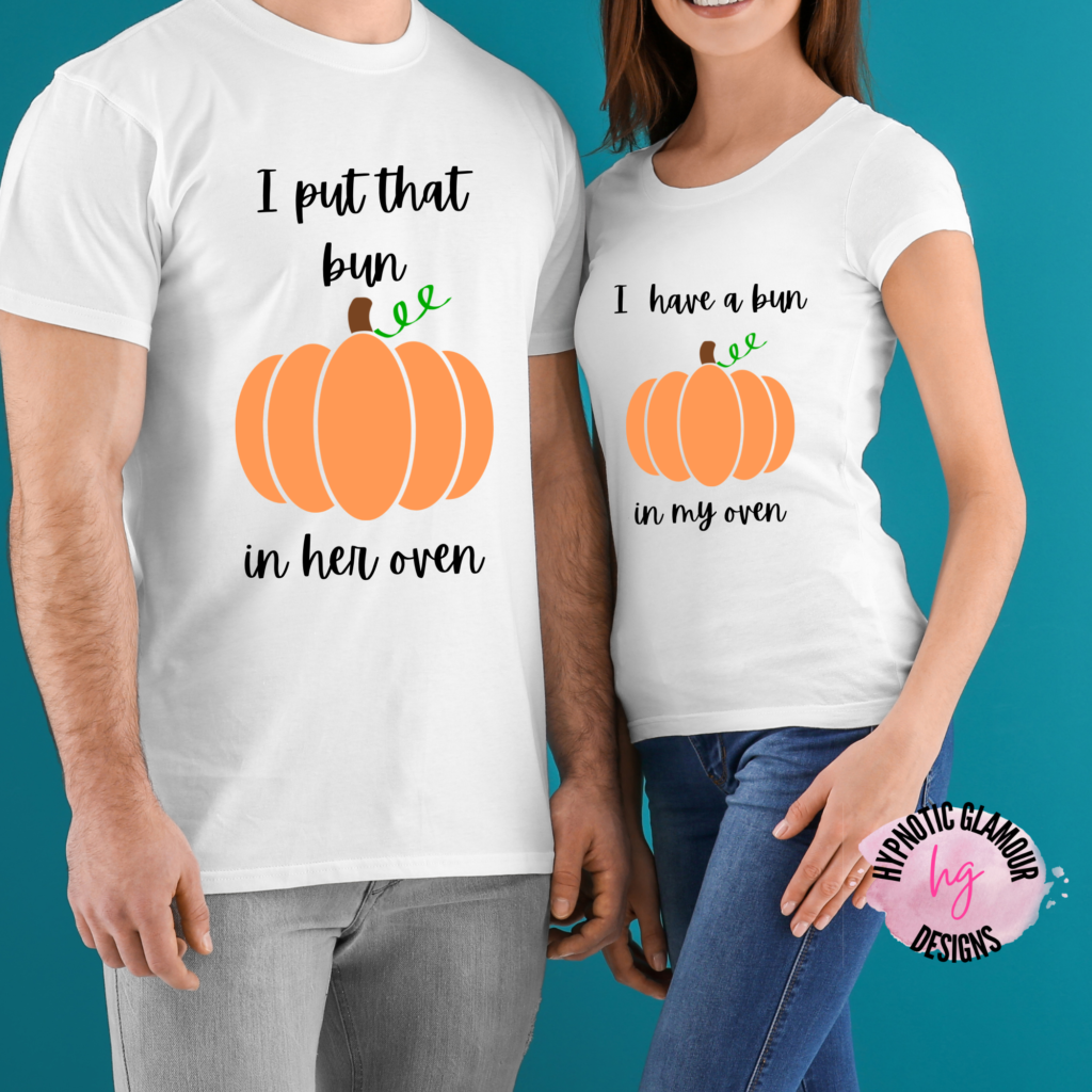 Matching Couples Pregnancy Announcement Halloween T-Shirt